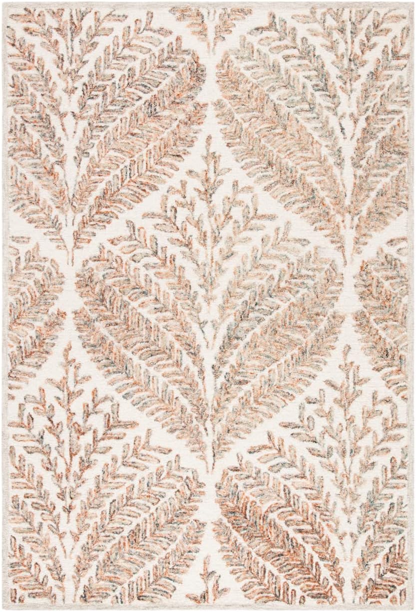 SAFAVIEH Capri Collection Runner Rug - 2'3" x 7', Ivory & Green, Handmade Wool, Ideal for High Traffic Areas in Living Room, Bedroom (CPR208B)