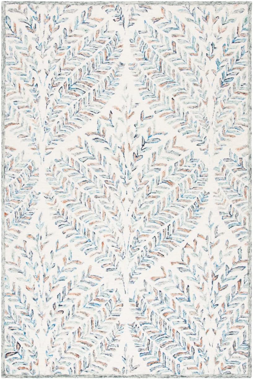 SAFAVIEH Capri Collection Runner Rug - 2'3" x 7', Ivory & Green, Handmade Wool, Ideal for High Traffic Areas in Living Room, Bedroom (CPR208B)