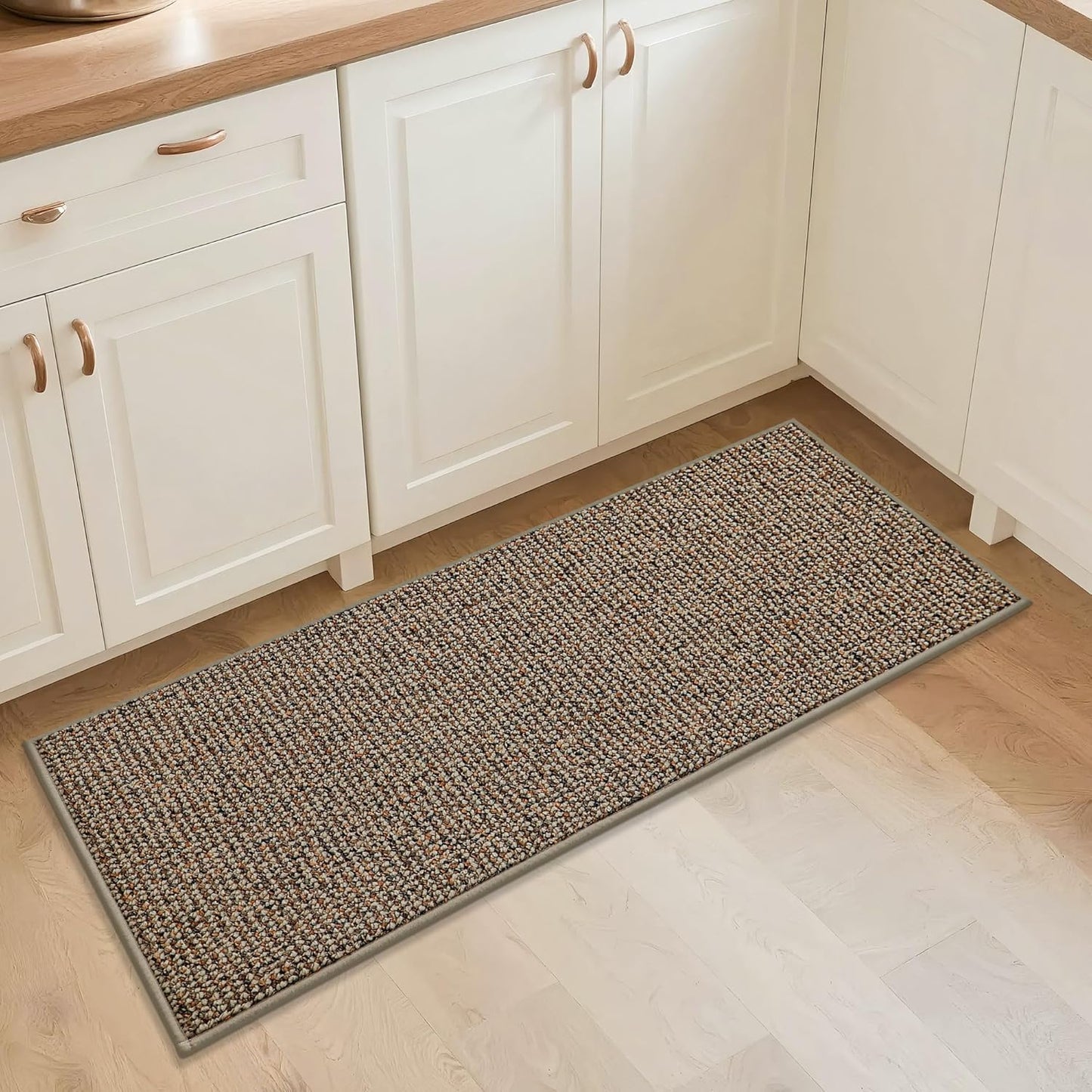 BEQHAUSE Kitchen Rugs and Mats 2PCS, Non-Slip Kitchen Mats for Floor, Absorbent and Stain Resistant Kitchen Runner, Machine Washable Rugs for Kitchen, Laundry & Sink, 24"x36"+24"x60", Green