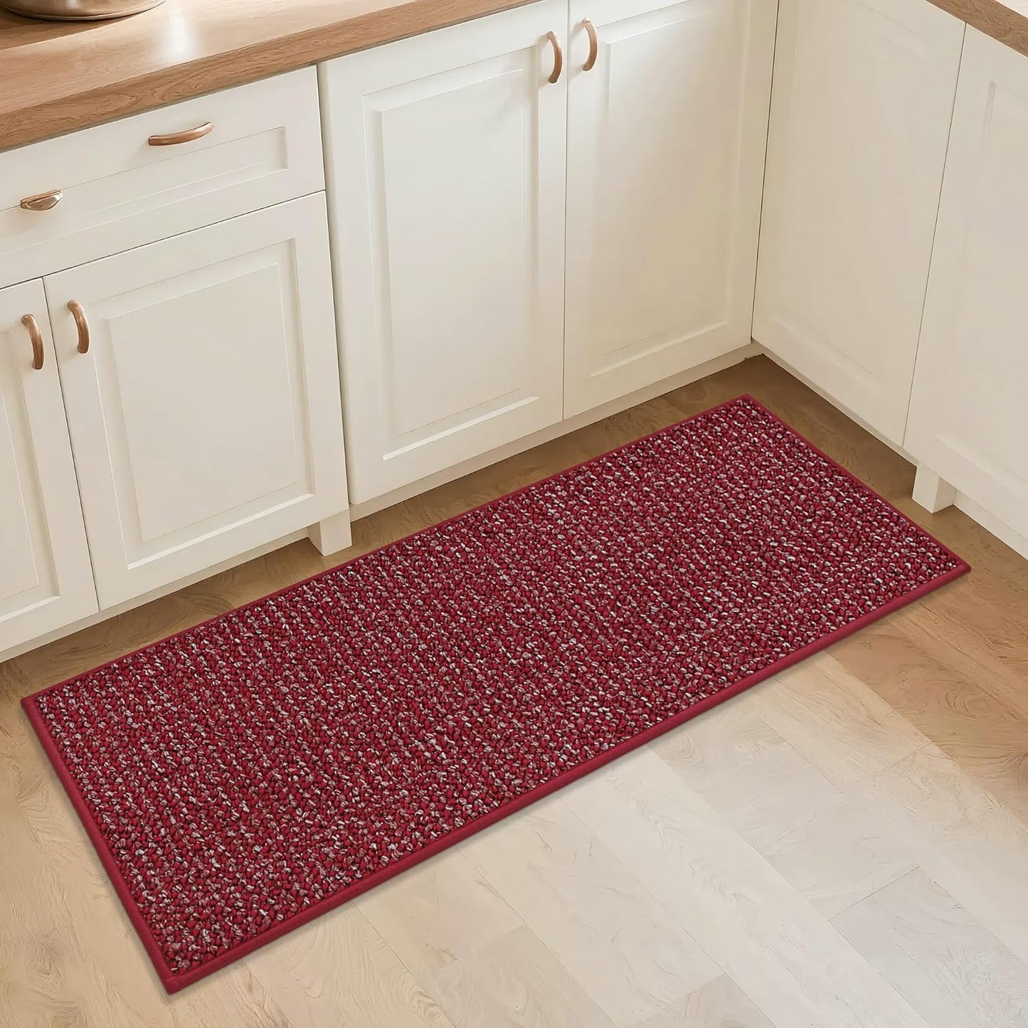 BEQHAUSE Kitchen Rugs and Mats 2PCS, Non-Slip Kitchen Mats for Floor, Absorbent and Stain Resistant Kitchen Runner, Machine Washable Rugs for Kitchen, Laundry & Sink, 24"x36"+24"x60", Green