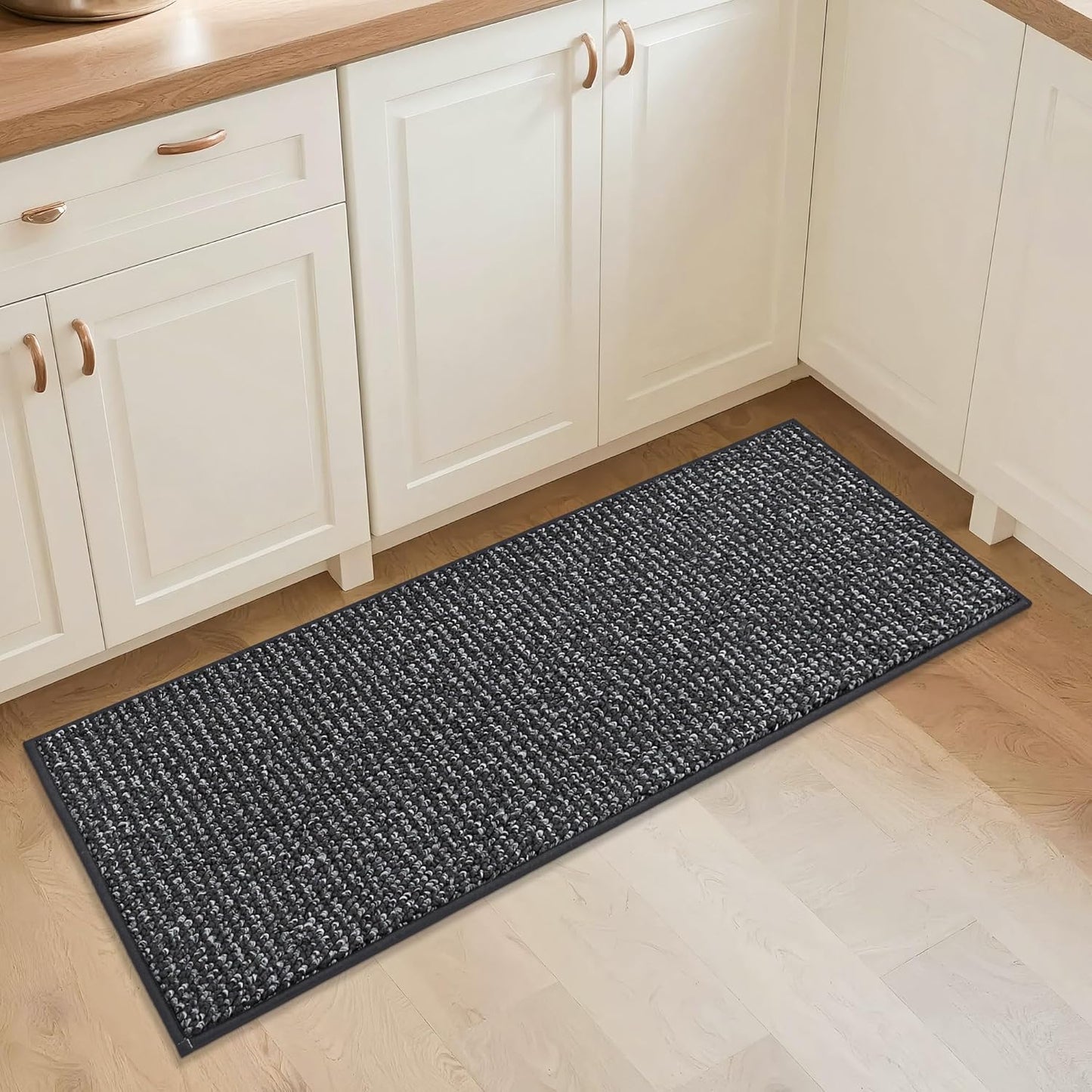 BEQHAUSE Kitchen Rugs and Mats 2PCS, Non-Slip Kitchen Mats for Floor, Absorbent and Stain Resistant Kitchen Runner, Machine Washable Rugs for Kitchen, Laundry & Sink, 24"x36"+24"x60", Green