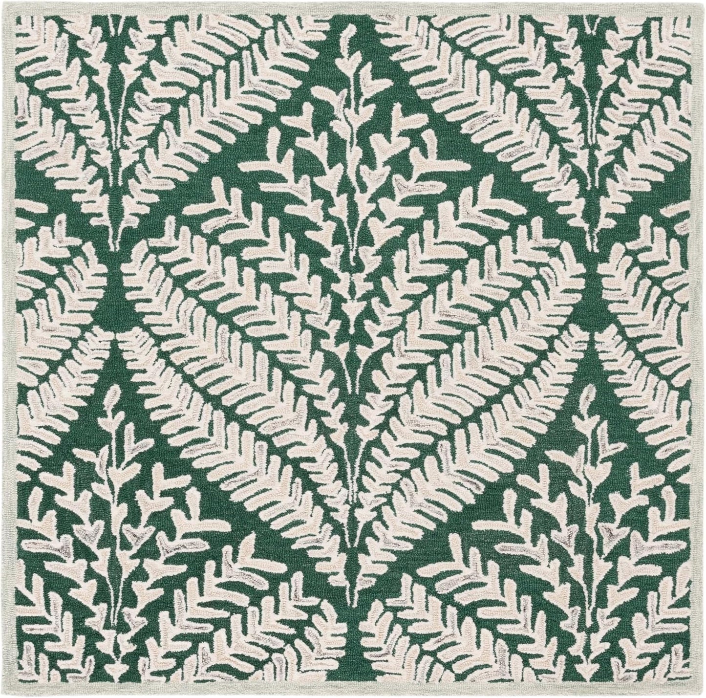 SAFAVIEH Capri Collection Runner Rug - 2'3" x 7', Ivory & Green, Handmade Wool, Ideal for High Traffic Areas in Living Room, Bedroom (CPR208B)
