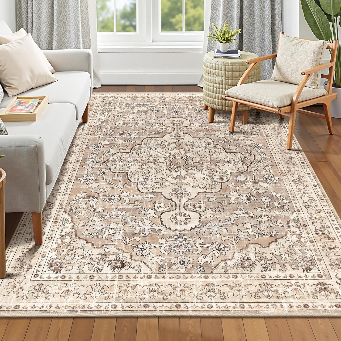 Pauwer Boho Hallway Runner Rug 3x10 Washable Entryway Area Rugs Non Slip Farmhouse Vintage Floor Mat Long Carpet Runner for Hallways Laundry Room Kitchen Bathroom Bedroom