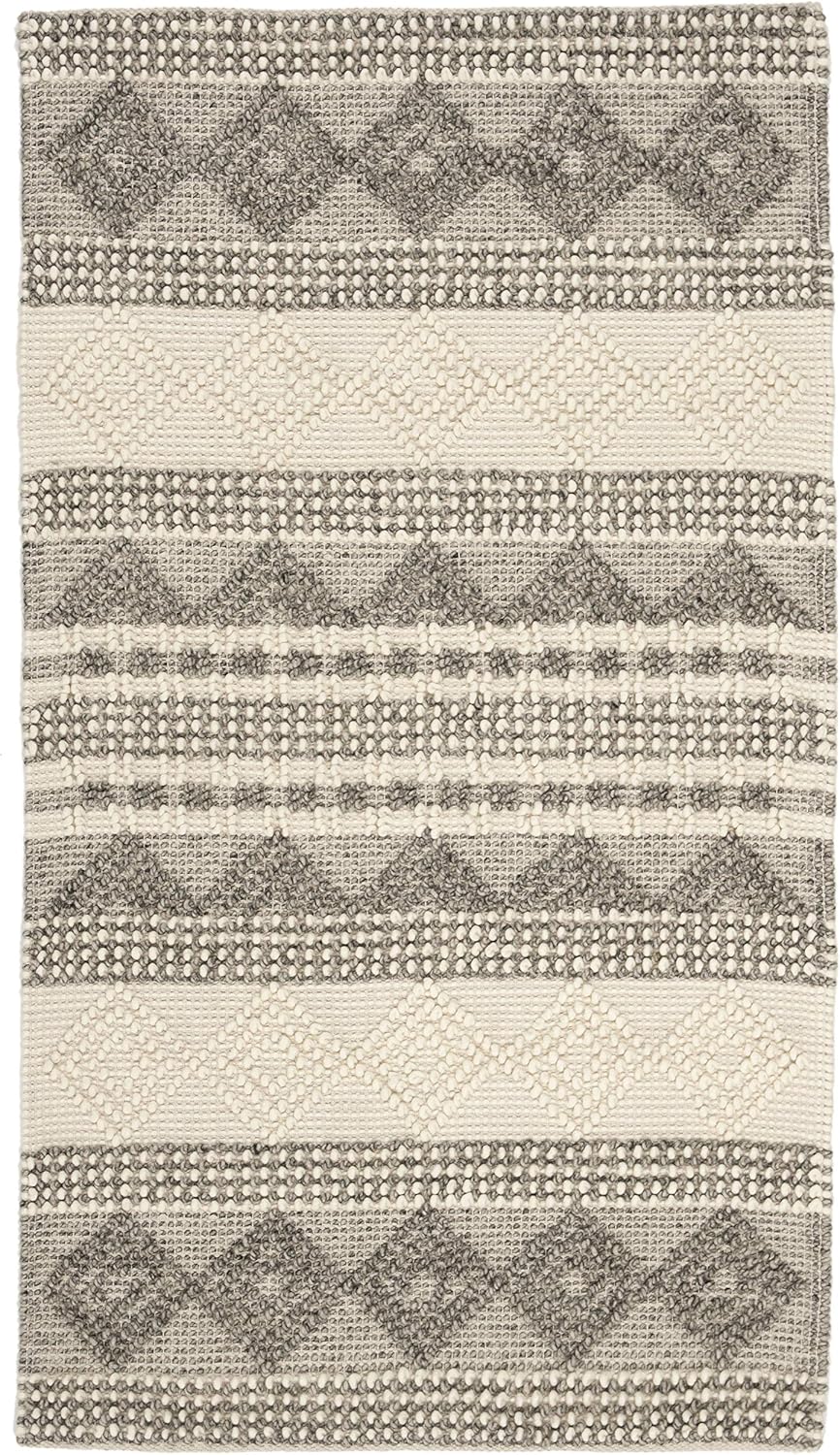 SAFAVIEH Natura Collection Runner Rug - 2'3" x 8', Beige & Ivory, Handmade Moroccan Boho Tribal Wool & Cotton, Ideal for High Traffic Areas in Living Room, Bedroom (NAT102B)