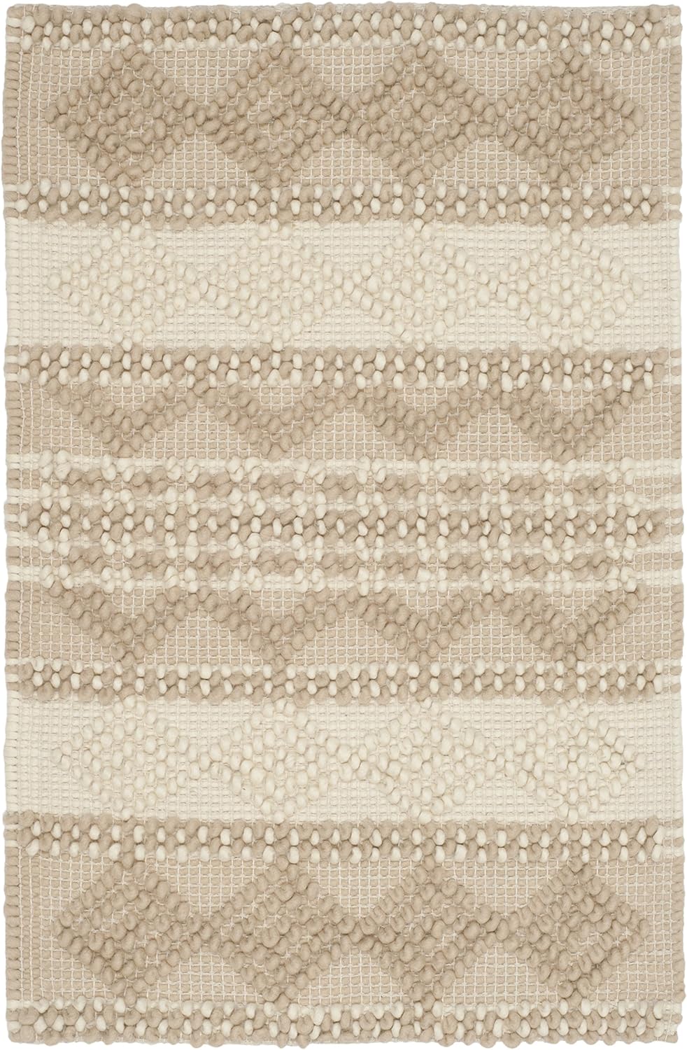 SAFAVIEH Natura Collection Runner Rug - 2'3" x 8', Beige & Ivory, Handmade Moroccan Boho Tribal Wool & Cotton, Ideal for High Traffic Areas in Living Room, Bedroom (NAT102B)
