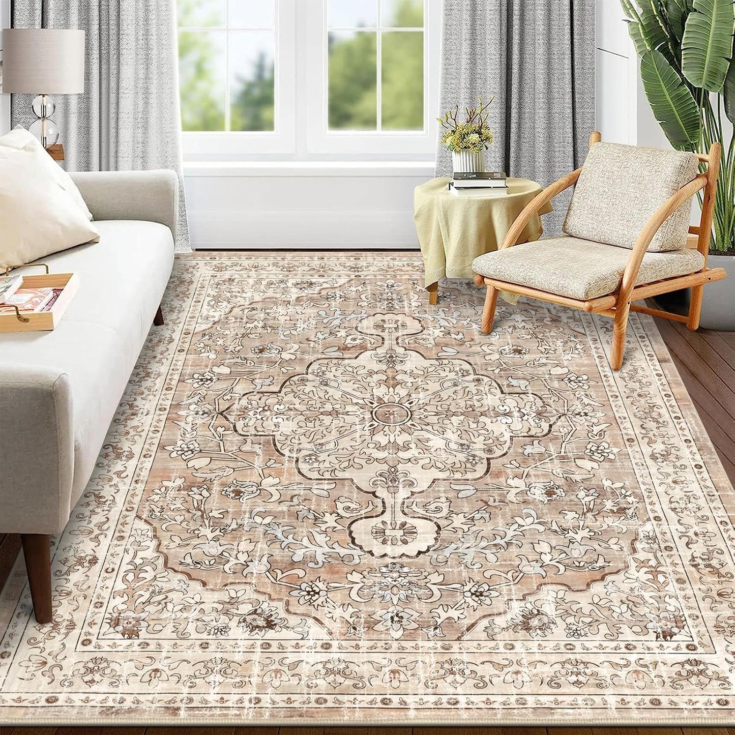 Pauwer Boho Hallway Runner Rug 3x10 Washable Entryway Area Rugs Non Slip Farmhouse Vintage Floor Mat Long Carpet Runner for Hallways Laundry Room Kitchen Bathroom Bedroom