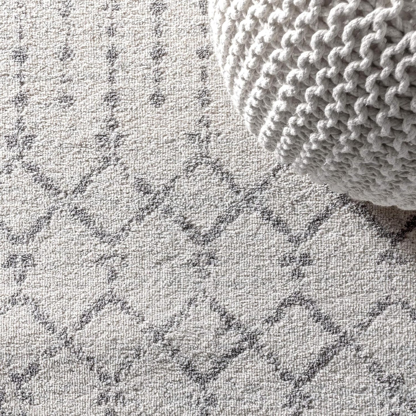 JONATHAN Y Boho Vintage Diamond Cream/Gray Runner Rug 2X20 ft, Moroccan Hype for Living Room, Bedroom, Kitchen, Office, Easy-Cleaning, High Traffic, Pet-Friendly, Non-Shedding (MOH101B-220)