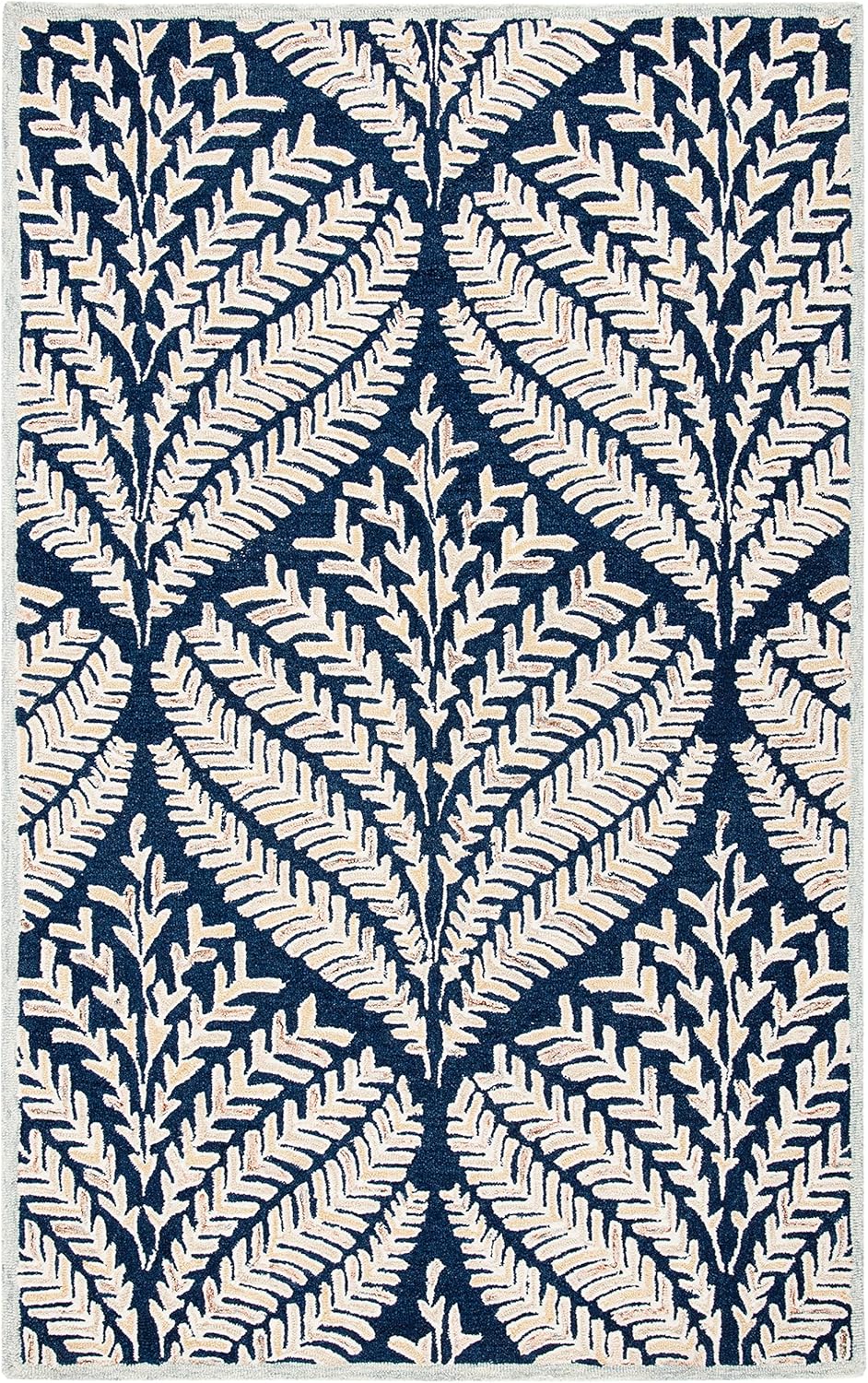 SAFAVIEH Capri Collection Runner Rug - 2'3" x 7', Ivory & Green, Handmade Wool, Ideal for High Traffic Areas in Living Room, Bedroom (CPR208B)