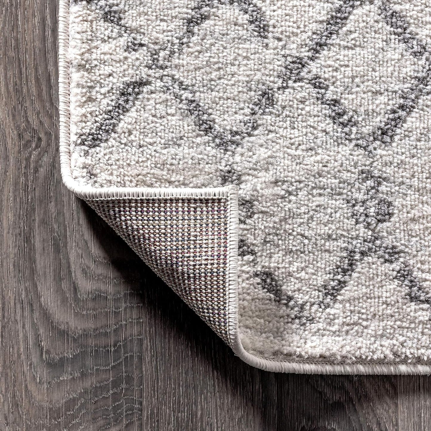 JONATHAN Y Boho Vintage Diamond Cream/Gray Runner Rug 2X20 ft, Moroccan Hype for Living Room, Bedroom, Kitchen, Office, Easy-Cleaning, High Traffic, Pet-Friendly, Non-Shedding (MOH101B-220)