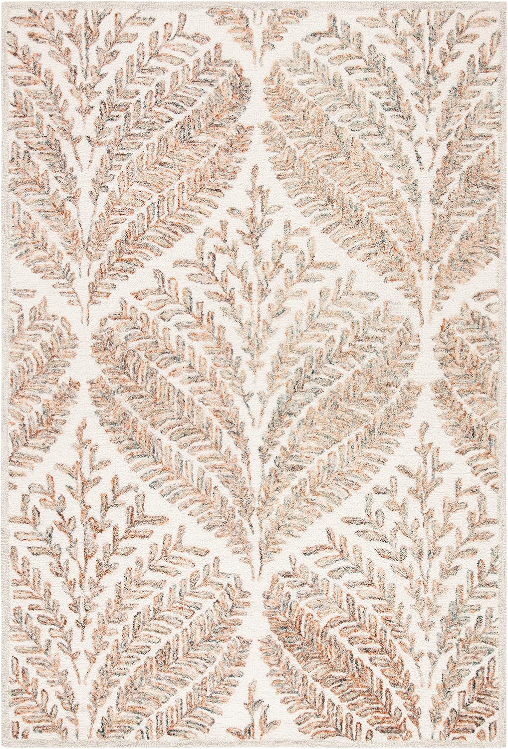 SAFAVIEH Capri Collection Runner Rug - 2'3" x 7', Ivory & Green, Handmade Wool, Ideal for High Traffic Areas in Living Room, Bedroom (CPR208B)