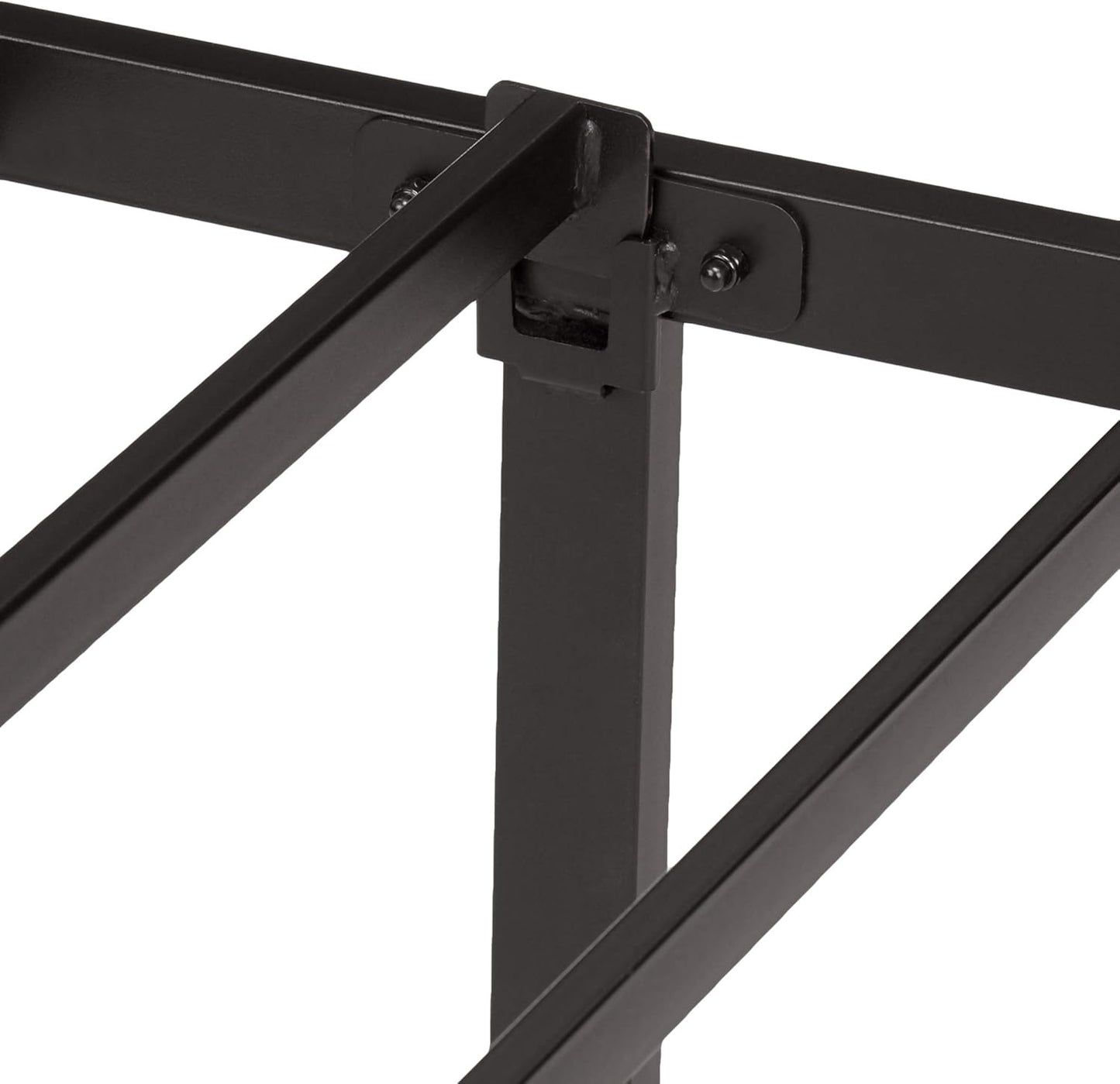 Amazon Basics Sturdy Heavy-Duty Non-Slip Platform Bed Frame Queen Size Storage, Steel Slat Support, Noise Free, Easy Assembly, 14 Inch Black