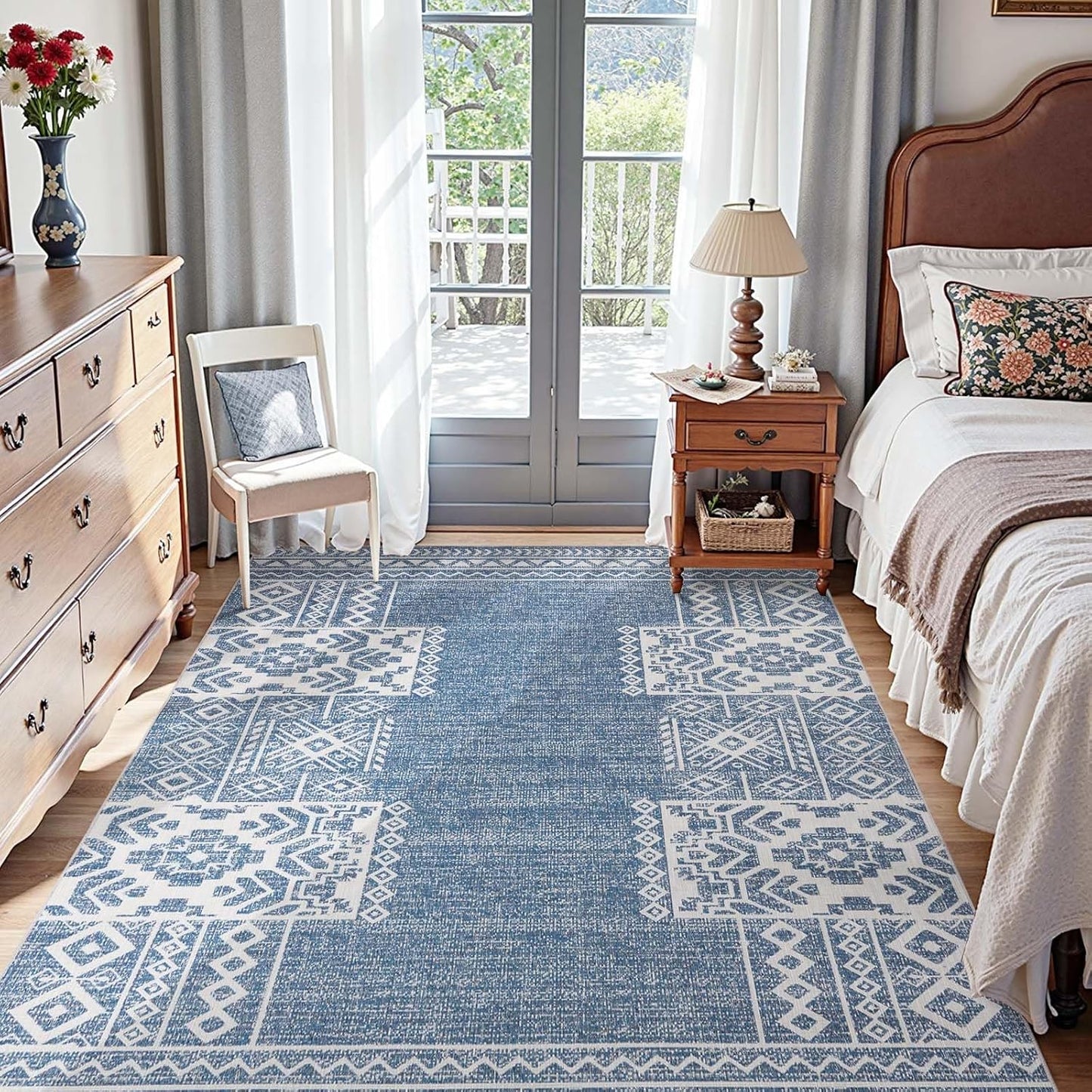 jinchan Runner Rug 3x10 Vintage Hallway Kitchen Runner Ultra-Thin Washable Boho Geometric Rug Non-Slip Non-Shedding Carpet for Bedroom Living Room Stairway Grey Ivory