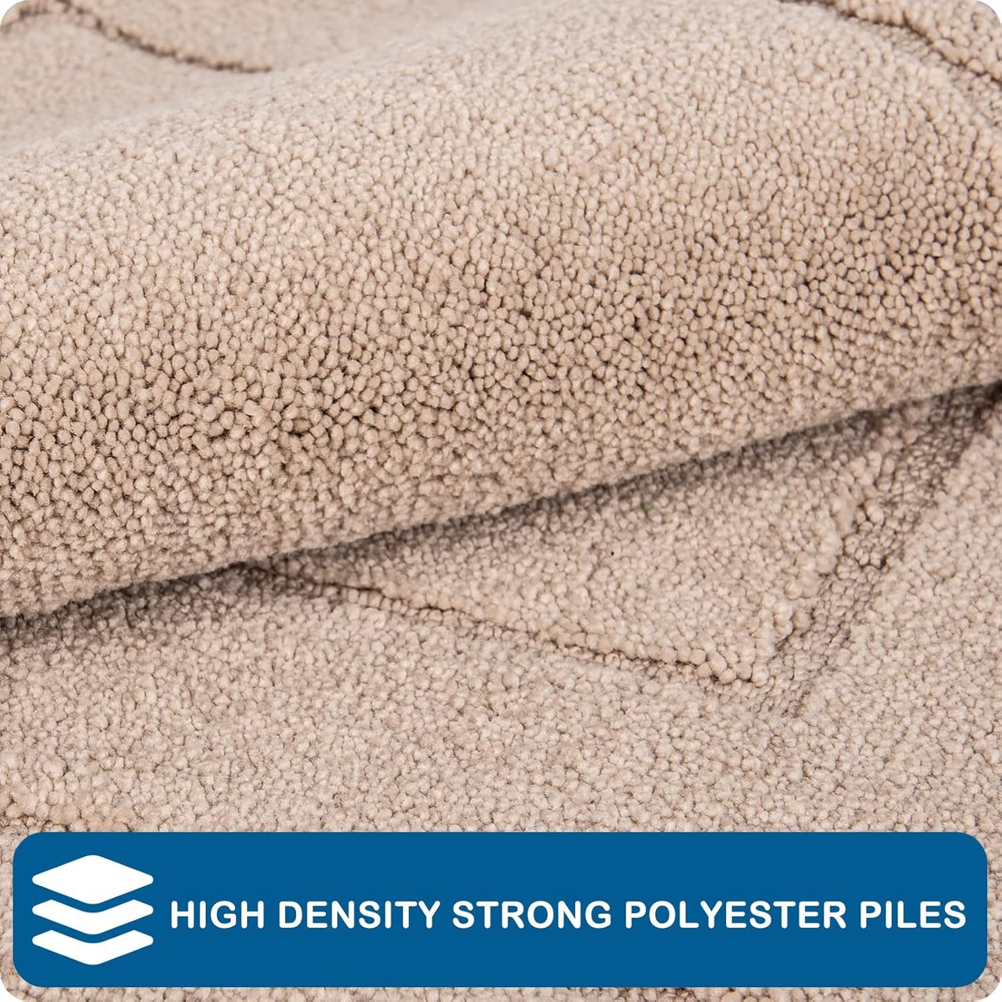 PURRUGS Machine Washable Kitchen Rug Set [2 PCS] (24" x 35.5"+ 24" x 59"), Non-Slip/Skid Kitchen Runner Rugs & Floor Mats, Super Absorbent Soft Standing Mats for Kitchen, Laundry & Sink, Beige