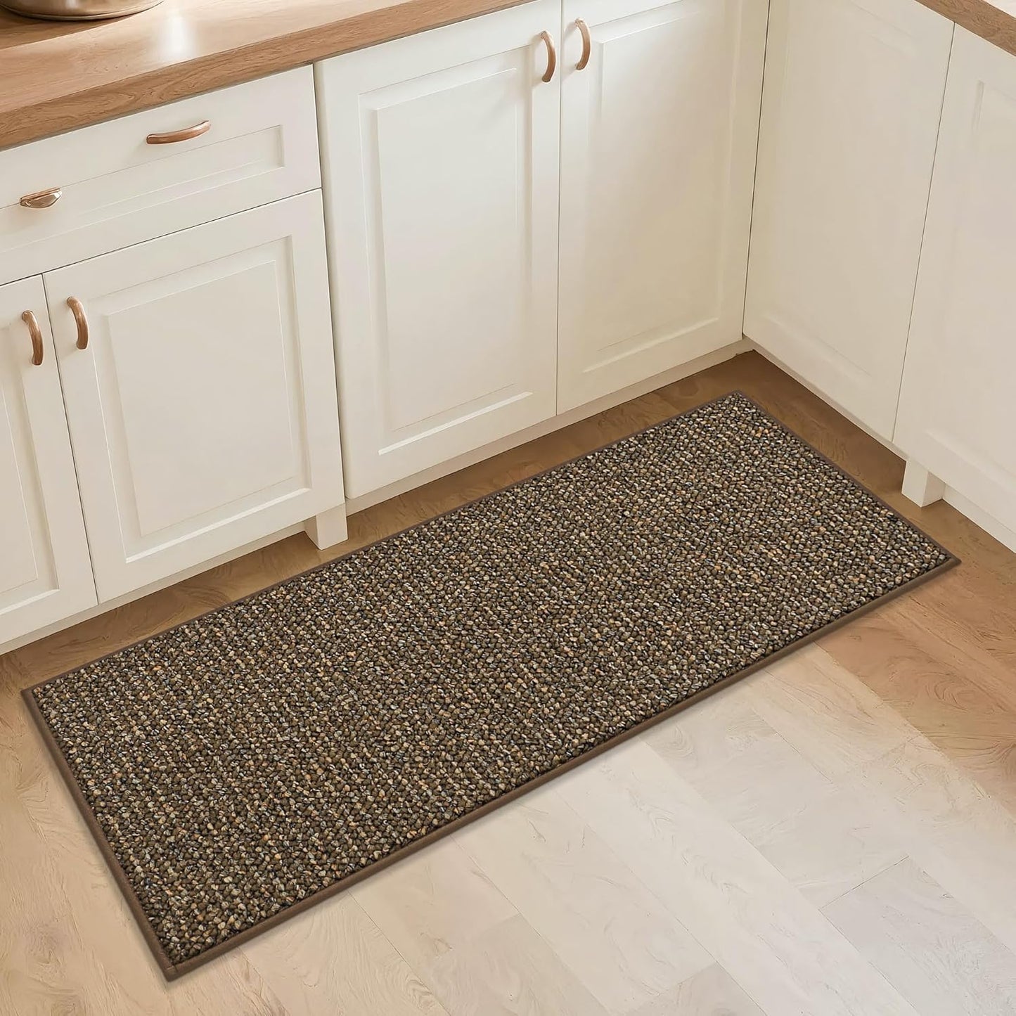 BEQHAUSE Kitchen Rugs and Mats 2PCS, Non-Slip Kitchen Mats for Floor, Absorbent and Stain Resistant Kitchen Runner, Machine Washable Rugs for Kitchen, Laundry & Sink, 24"x36"+24"x60", Green