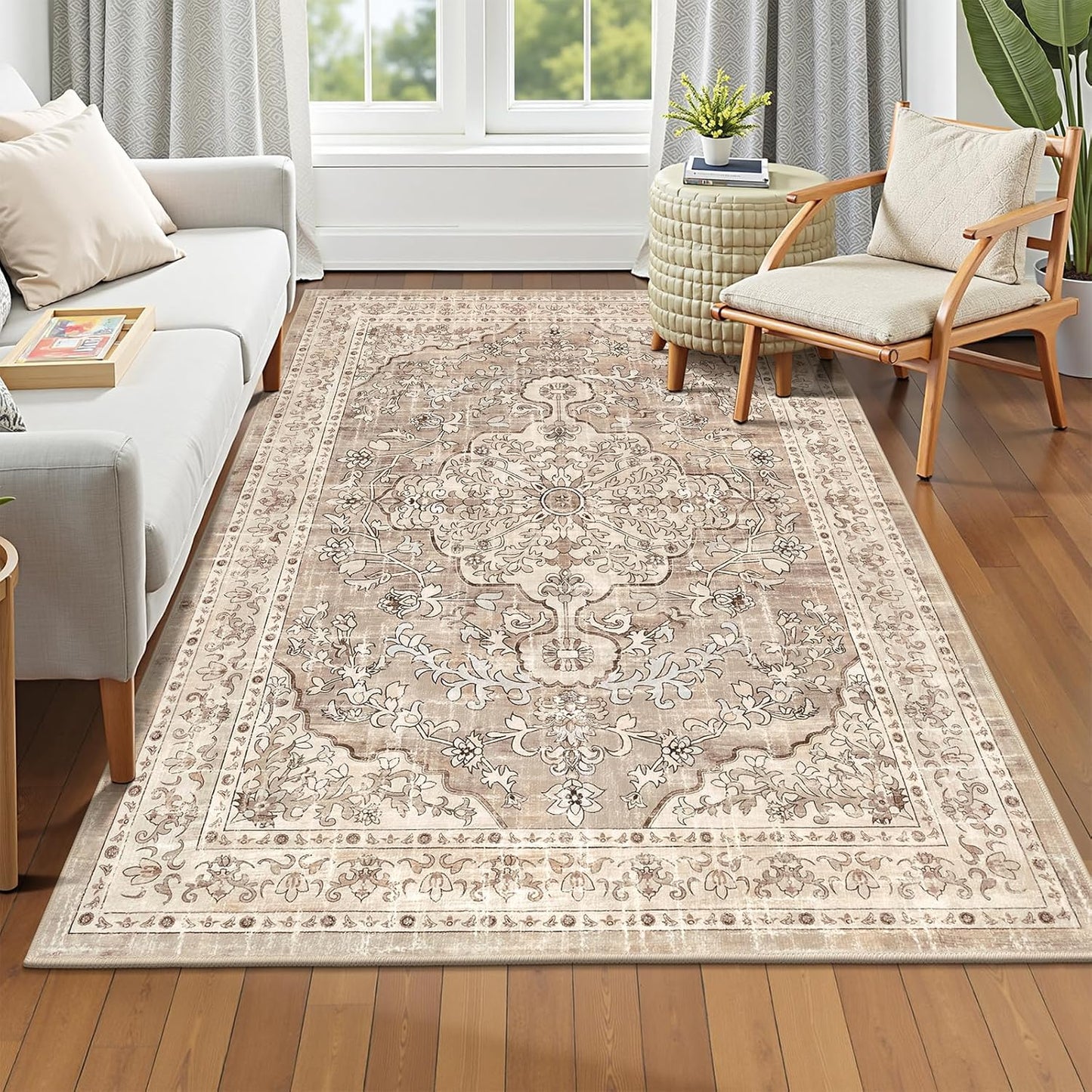 Pauwer Boho Hallway Runner Rug 3x10 Washable Entryway Area Rugs Non Slip Farmhouse Vintage Floor Mat Long Carpet Runner for Hallways Laundry Room Kitchen Bathroom Bedroom