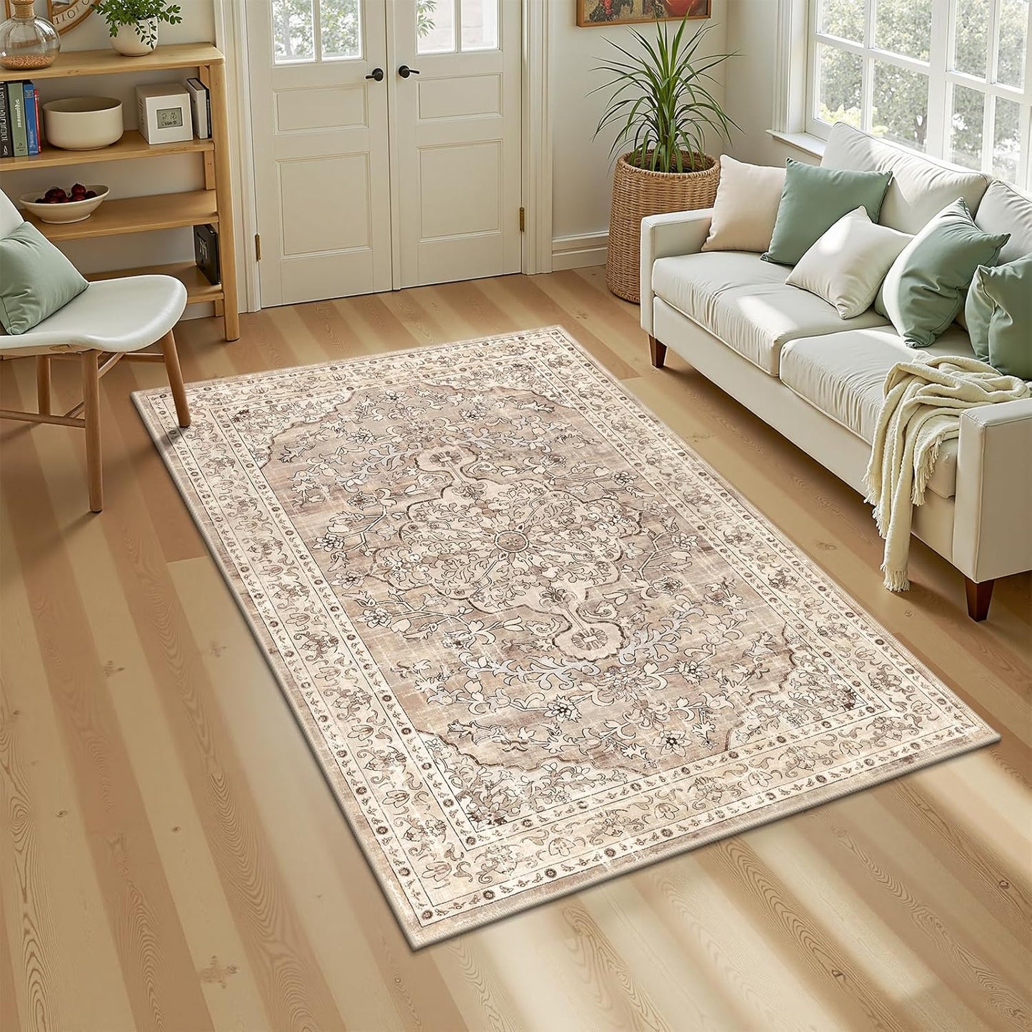 Pauwer Boho Hallway Runner Rug 3x10 Washable Entryway Area Rugs Non Slip Farmhouse Vintage Floor Mat Long Carpet Runner for Hallways Laundry Room Kitchen Bathroom Bedroom