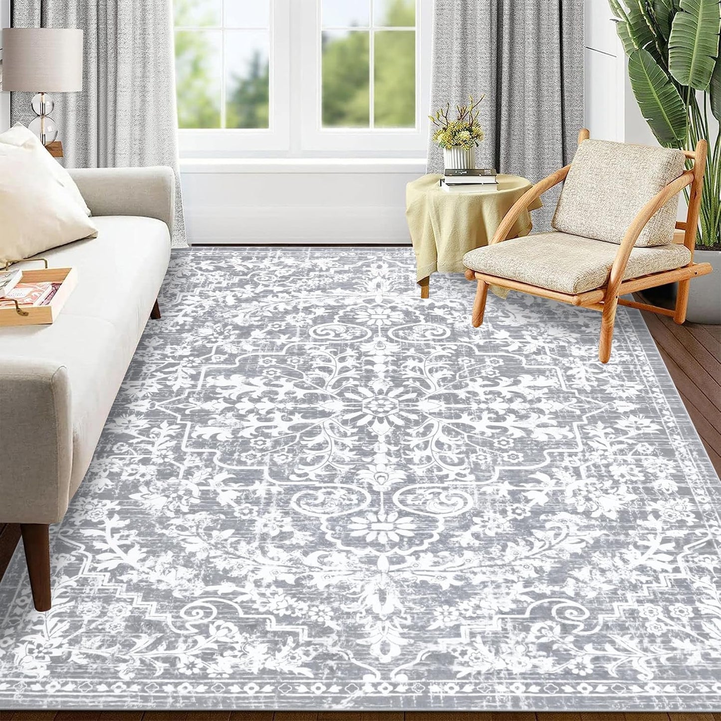 Pauwer Boho Hallway Runner Rug 3x10 Washable Entryway Area Rugs Non Slip Farmhouse Vintage Floor Mat Long Carpet Runner for Hallways Laundry Room Kitchen Bathroom Bedroom