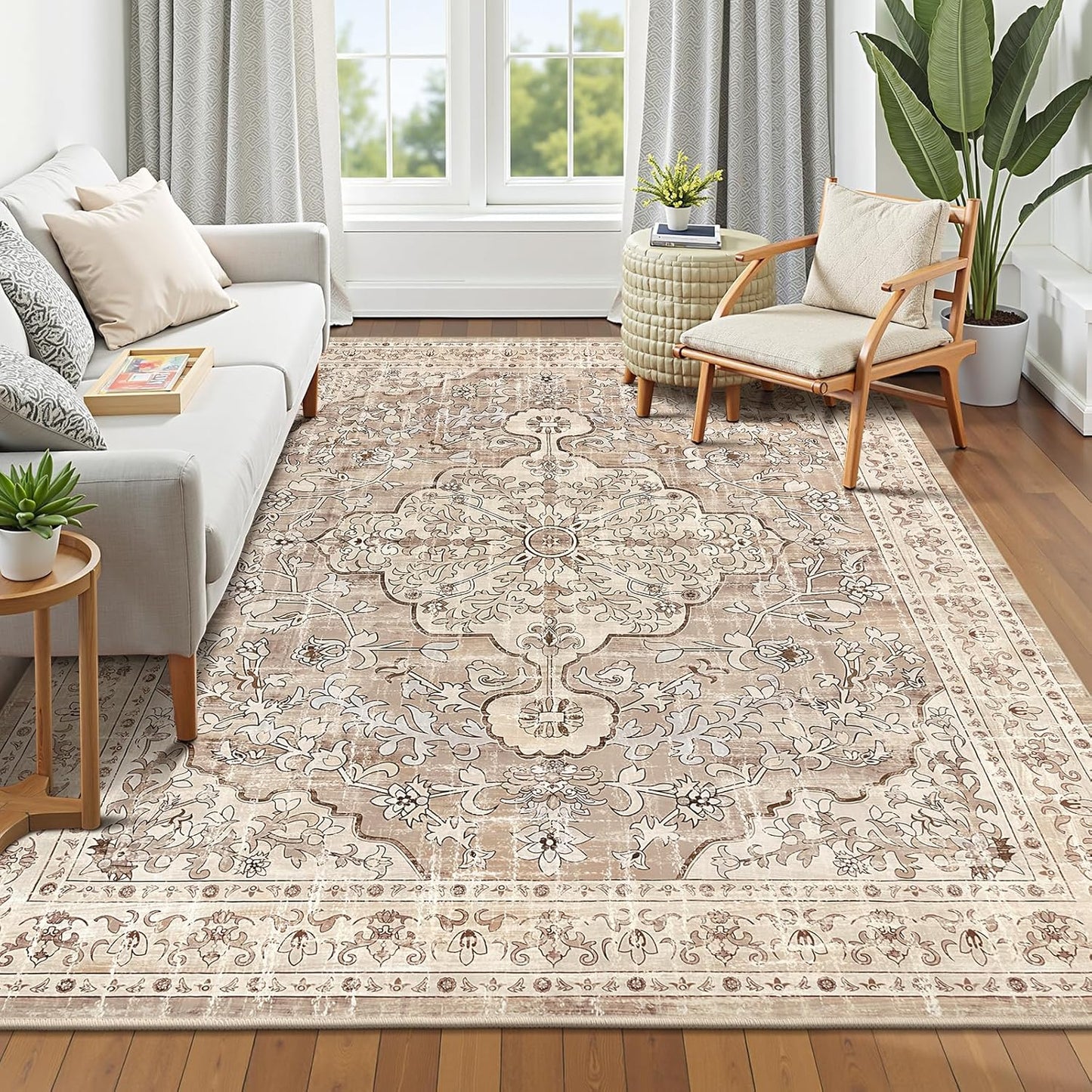 Pauwer Boho Hallway Runner Rug 3x10 Washable Entryway Area Rugs Non Slip Farmhouse Vintage Floor Mat Long Carpet Runner for Hallways Laundry Room Kitchen Bathroom Bedroom