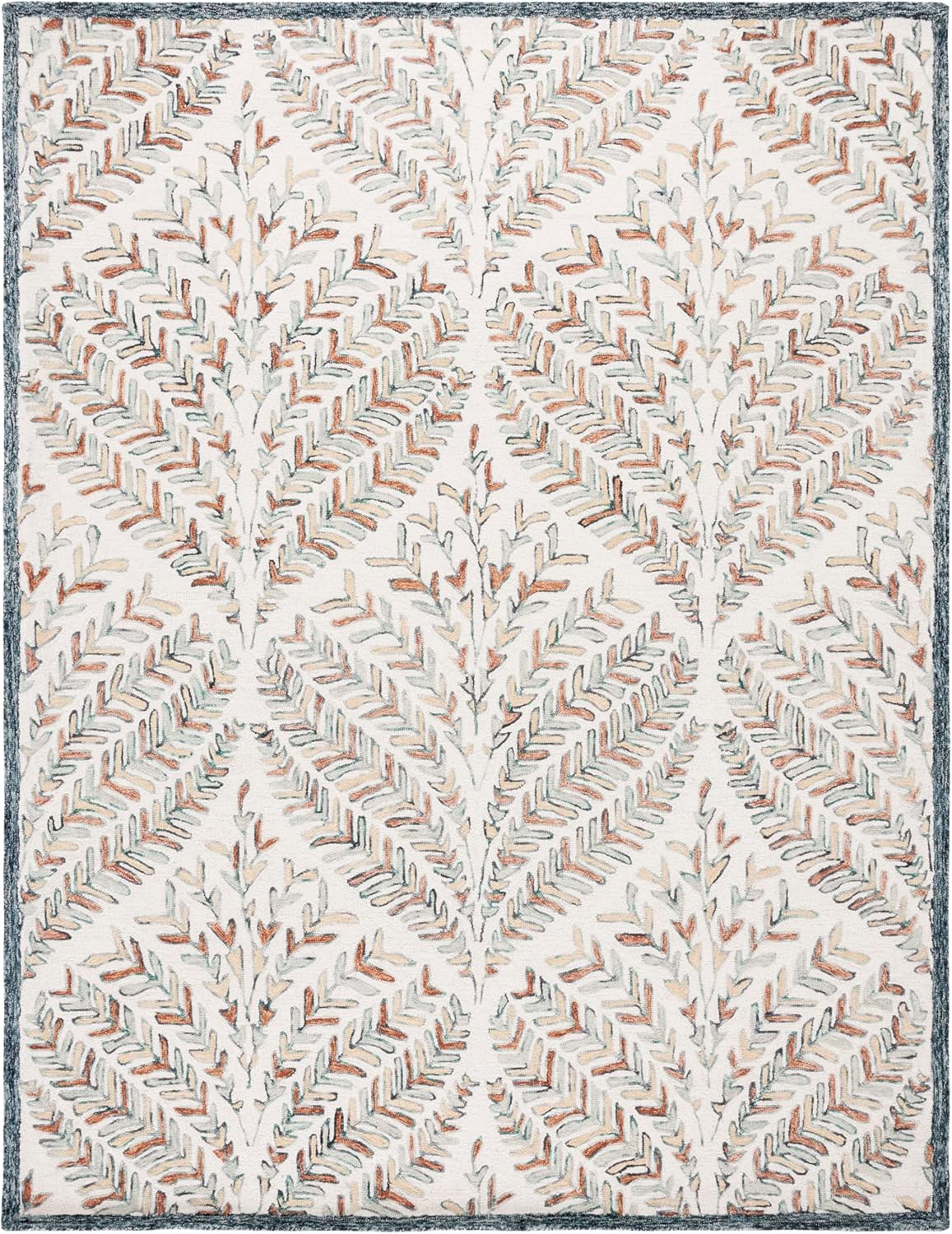 SAFAVIEH Capri Collection Runner Rug - 2'3" x 7', Ivory & Green, Handmade Wool, Ideal for High Traffic Areas in Living Room, Bedroom (CPR208B)