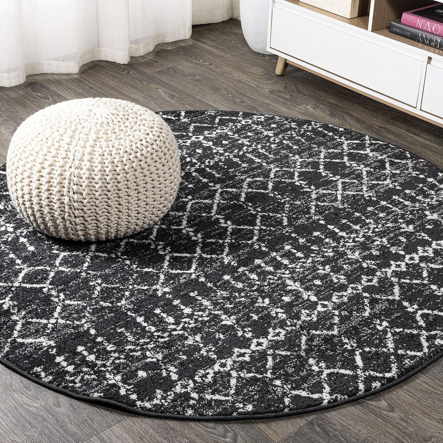JONATHAN Y Boho Vintage Diamond Cream/Gray Runner Rug 2X20 ft, Moroccan Hype for Living Room, Bedroom, Kitchen, Office, Easy-Cleaning, High Traffic, Pet-Friendly, Non-Shedding (MOH101B-220)