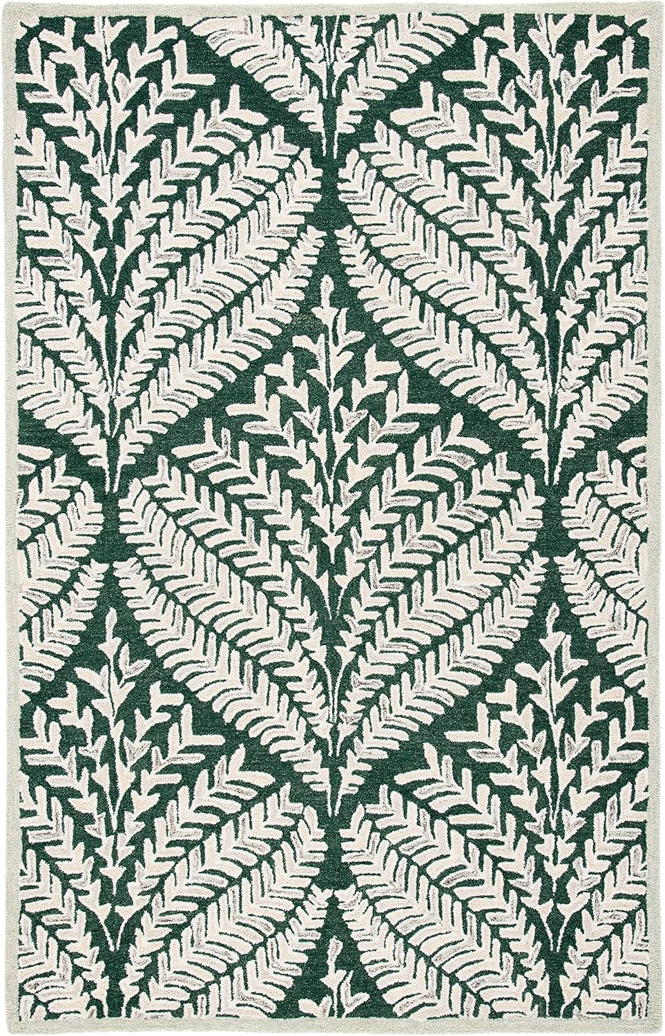 SAFAVIEH Capri Collection Runner Rug - 2'3" x 7', Ivory & Green, Handmade Wool, Ideal for High Traffic Areas in Living Room, Bedroom (CPR208B)