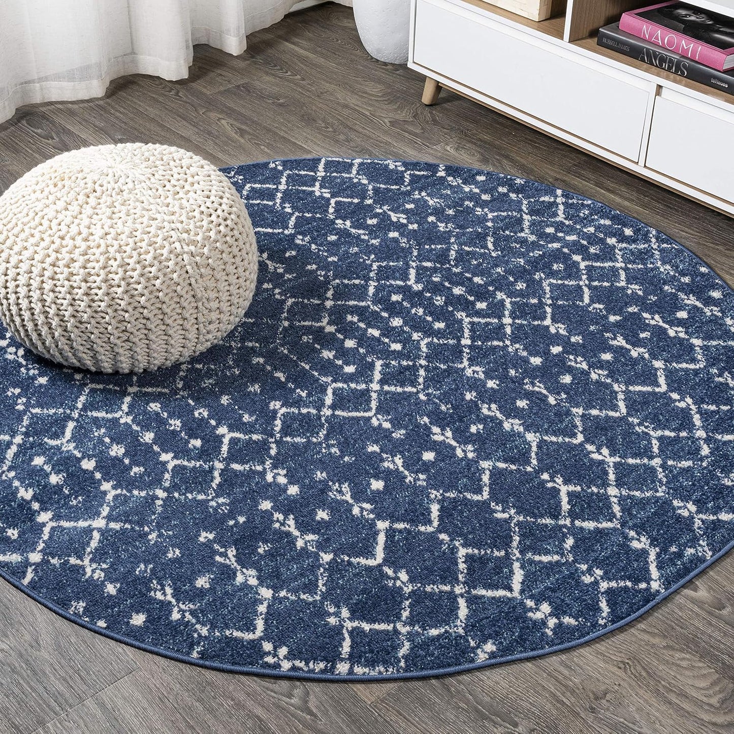 JONATHAN Y Boho Vintage Diamond Cream/Gray Runner Rug 2X20 ft, Moroccan Hype for Living Room, Bedroom, Kitchen, Office, Easy-Cleaning, High Traffic, Pet-Friendly, Non-Shedding (MOH101B-220)