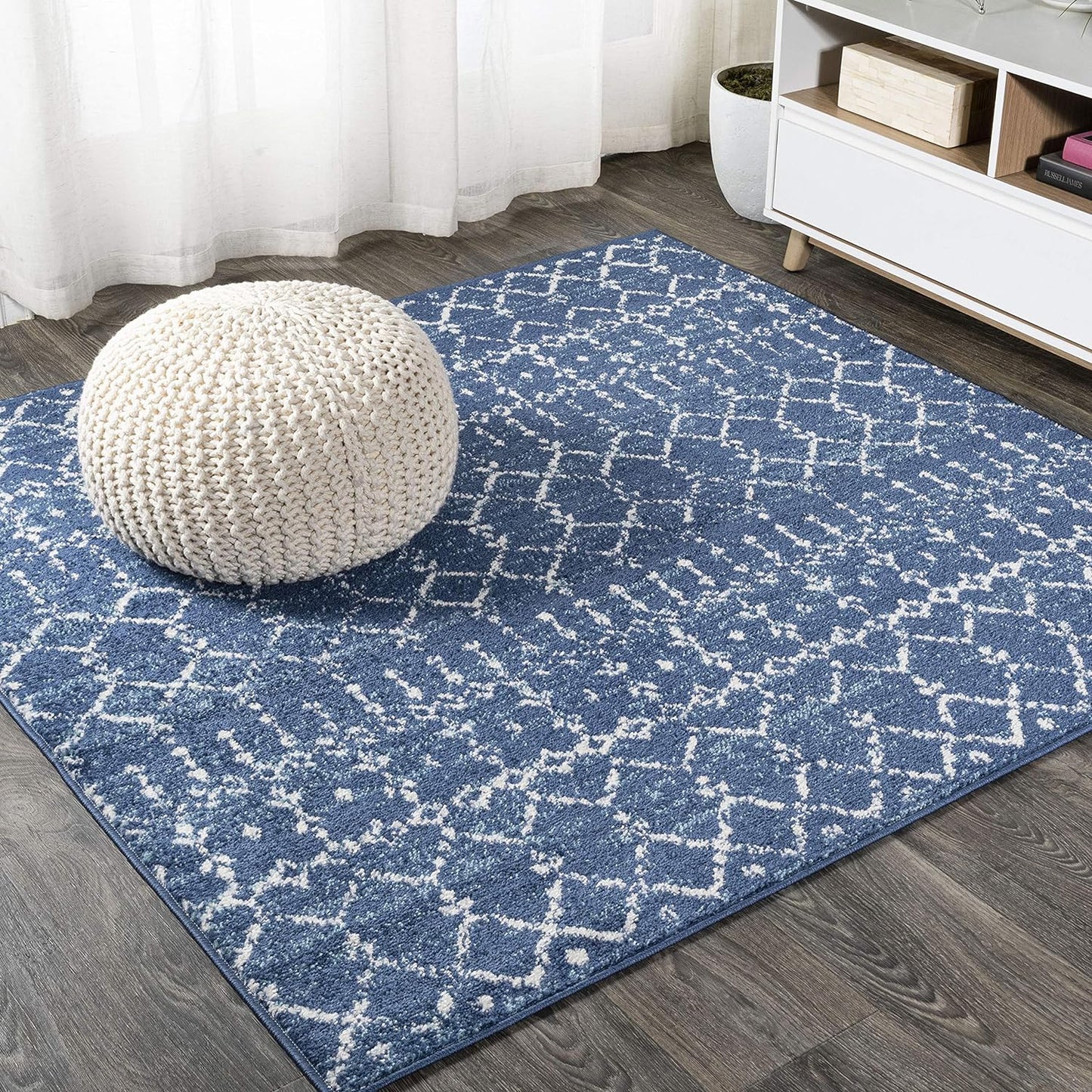 JONATHAN Y Boho Vintage Diamond Cream/Gray Runner Rug 2X20 ft, Moroccan Hype for Living Room, Bedroom, Kitchen, Office, Easy-Cleaning, High Traffic, Pet-Friendly, Non-Shedding (MOH101B-220)